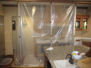 Example of containing mold during removal.